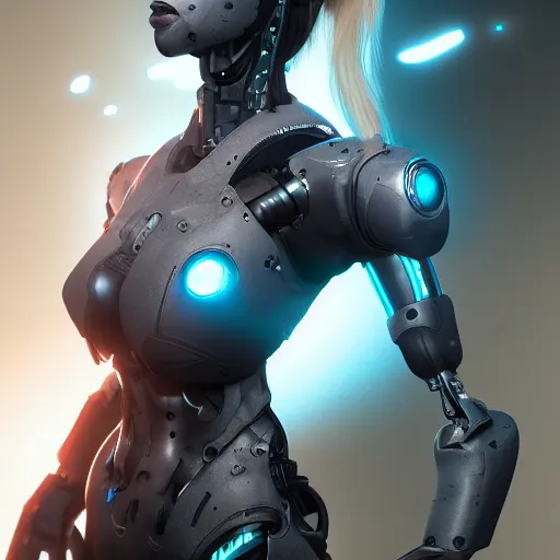 Image similar to cyborg female, hyper detailed, artstation, unreal engine, hyper detailed.