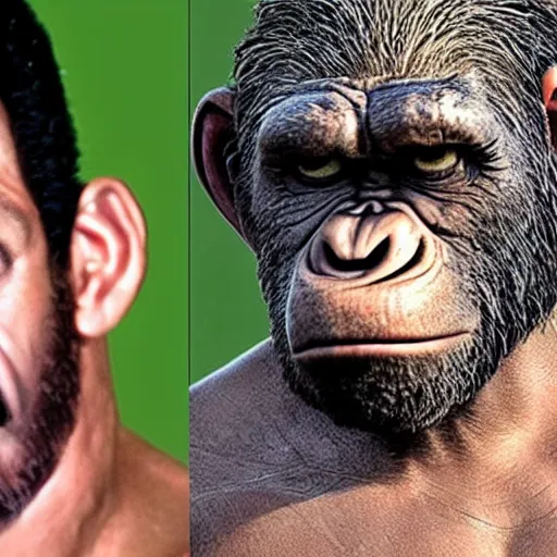 Prompt: cesar from planet of the apes but he looks like andy serkis