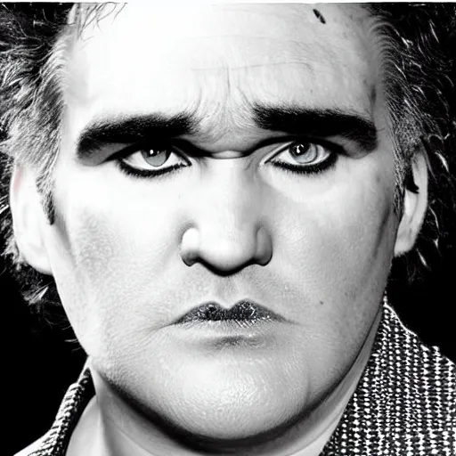 Image similar to morrissey mixed with robert smith