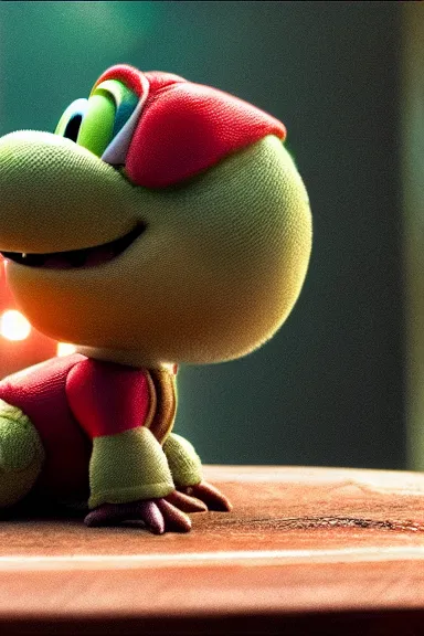 Image similar to very very intricate photorealistic photo of yoshi in an episode of game of thrones, photo is in focus with detailed atmospheric lighting, award - winning details