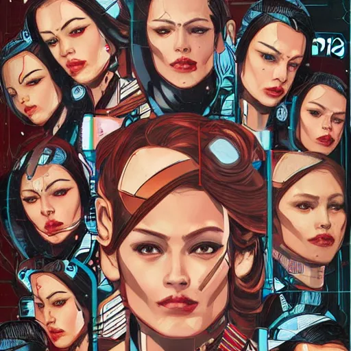 Image similar to portrait of a female android, by MARVEL comics and Sandra Chevrier, 8k