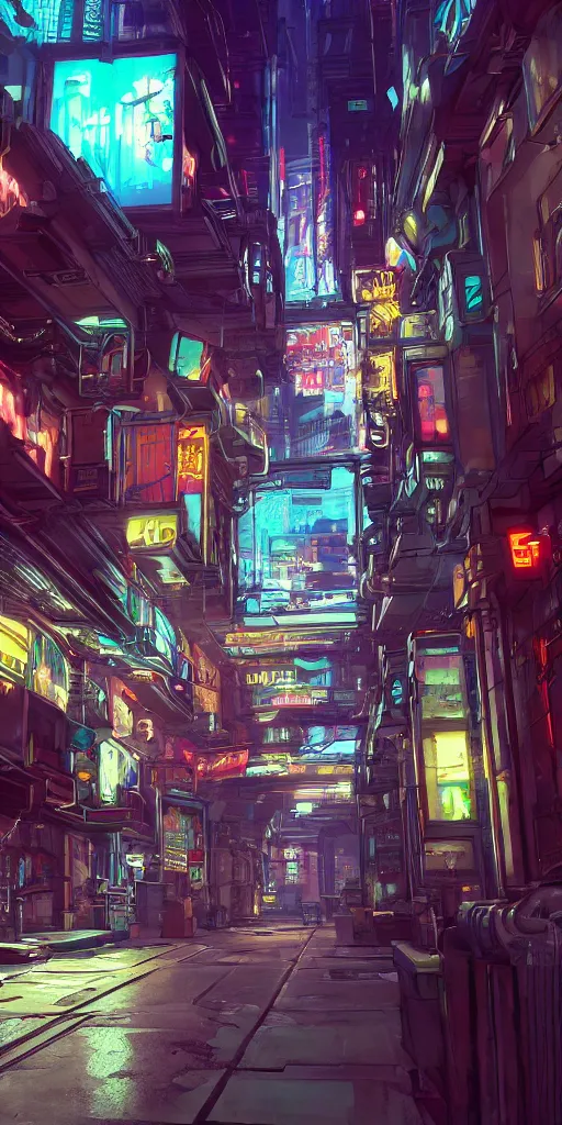 Prompt: cyberpunk alley drawn by jack kirby, syd mid, 8 k, raytracing, unreal engine 5,