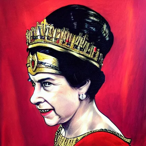 Image similar to The Queen Elizabeth II as wonder woman, portrait, photorealism, detailed, square