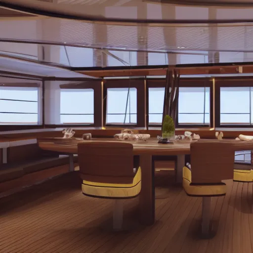 Image similar to yachting club, concept art, octane render