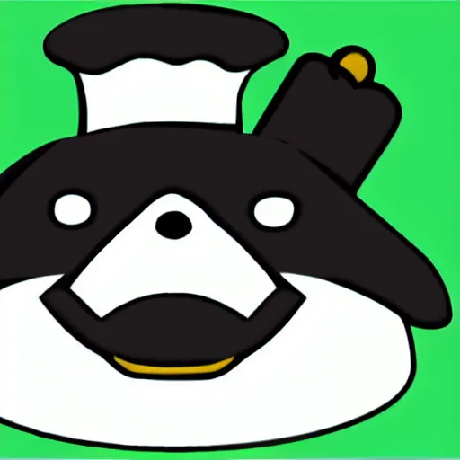 Image similar to cute platypus wearing a chef hat, logo style