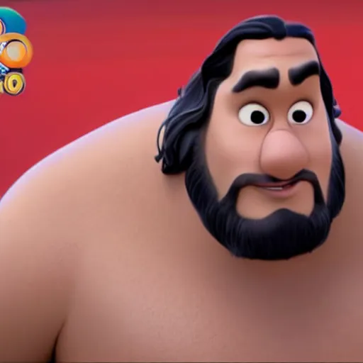 Image similar to Jason momoa As seen in Pixar animated movie up 4K quality super realistic