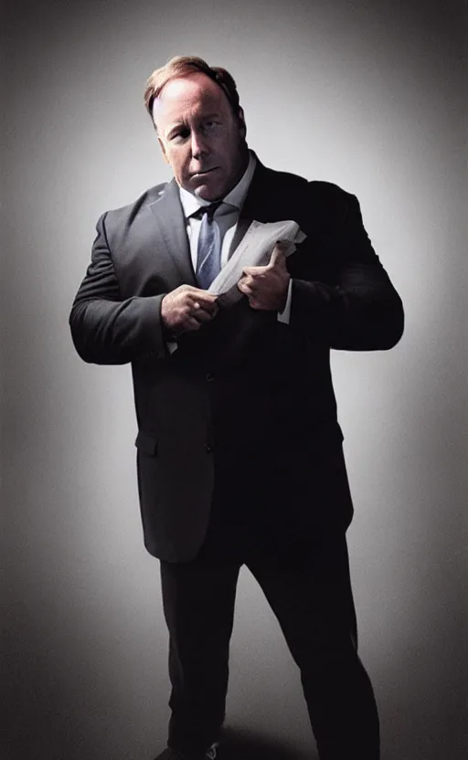 Image similar to photograph of alex jones cryptid
