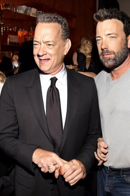 Image similar to tom hanks hanging out with ben affleck