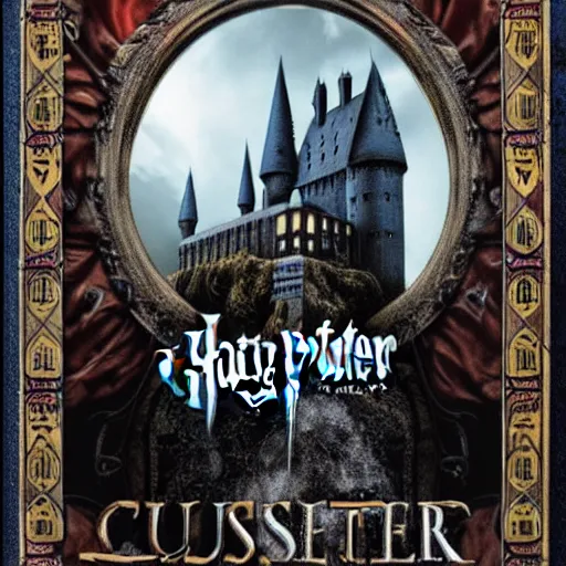 Prompt: curse harry potter book cover 4k