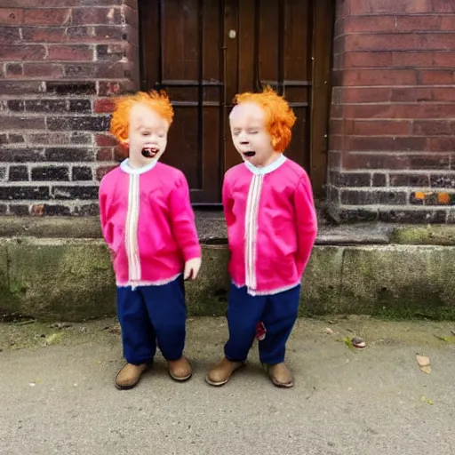 Image similar to ginger twin boys on South London street