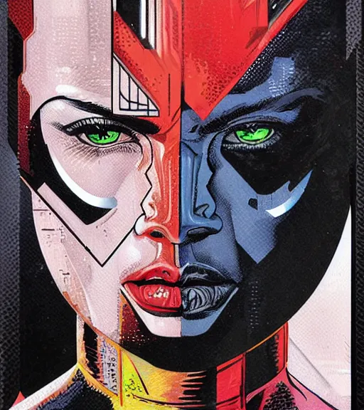 Image similar to portrait of an alien, by DC comics and Sandra Chevrier