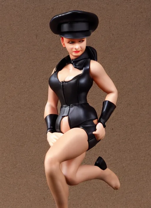Prompt: Product Introduction Photos, 4K, Full body, 80mm resin detailed miniature of a spy woman, thick thighs