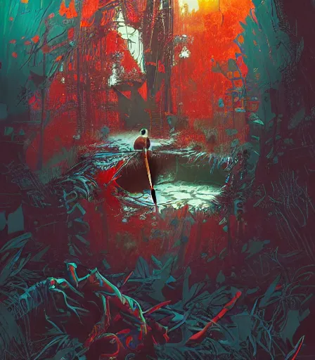Prompt: Tim Burtons style The Last of Us by Alex Pardee and Nekro and Petros Afshar, and James McDermott,unstirred paint, vivid color, cgsociety 4K