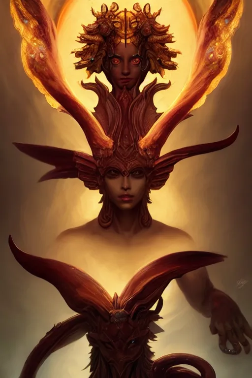 Prompt: a full body portrait of mixed final fantasy ifrit and mythical sphinx, with claws, levitating in artifact portal, fantasy, sharp focus, intricate, elegant, digital painting, artstation, matte, highly detailed, concept art, illustration, ambient lighting, art by peter mohrbacher, johannes voss, jingna zhang