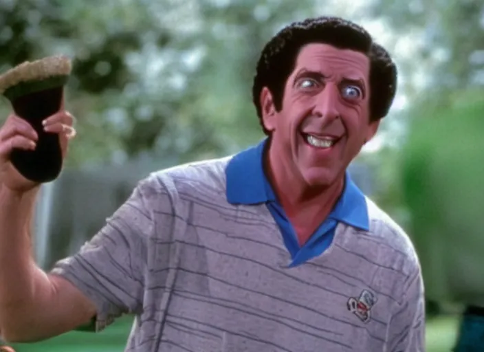 Image similar to Happy Gilmore as a minion