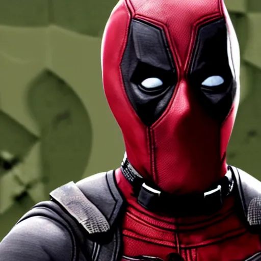 Image similar to deadpool in the walking dead 4 k detailed super realistic