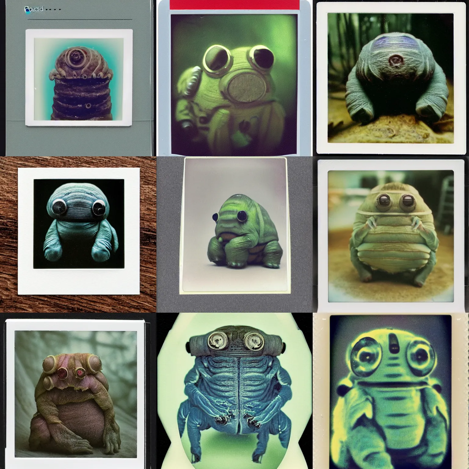 Prompt: polaroid of tardigrade