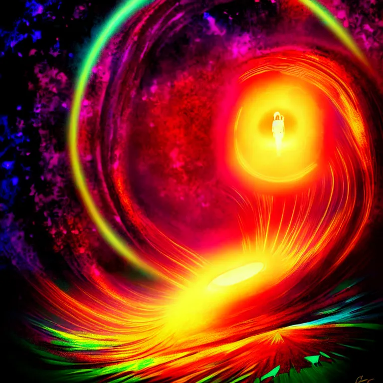 Image similar to psychedelic disco that can ’ t escape vortex black hole 4 k award winning digital art by anato finnstark