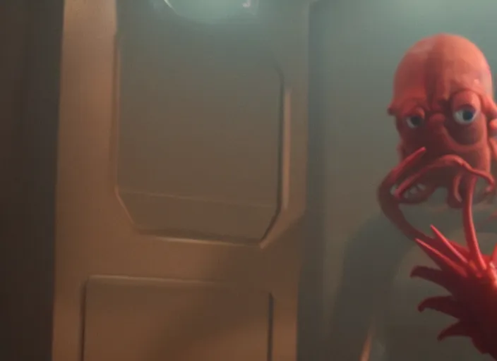 Image similar to film still of zoidberg in the new scifi movie, 4 k