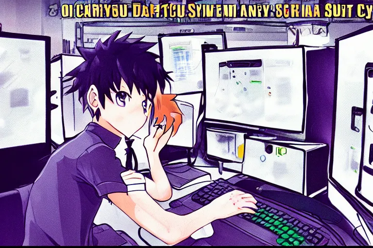 Prompt: anime sysadmin