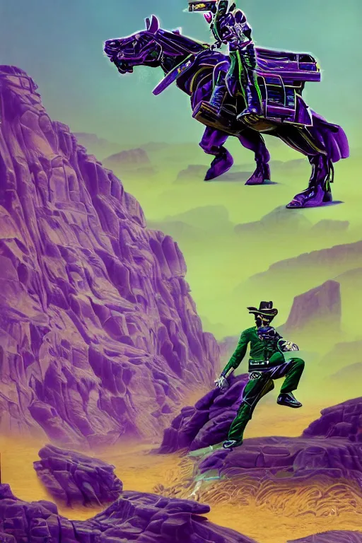 Image similar to portrait of cowboy johnny cash as purple green optimus prime power ranger from transformers riding on guitar zord ufo hoverboard, intricate, highly detailed, smooth, artstation, digital illustration by Lisa Frank and Ruan Jia and Mandy Jurgens and Artgerm and Wayne Barlowe and Greg Rutkowski and Zdislav Beksinski