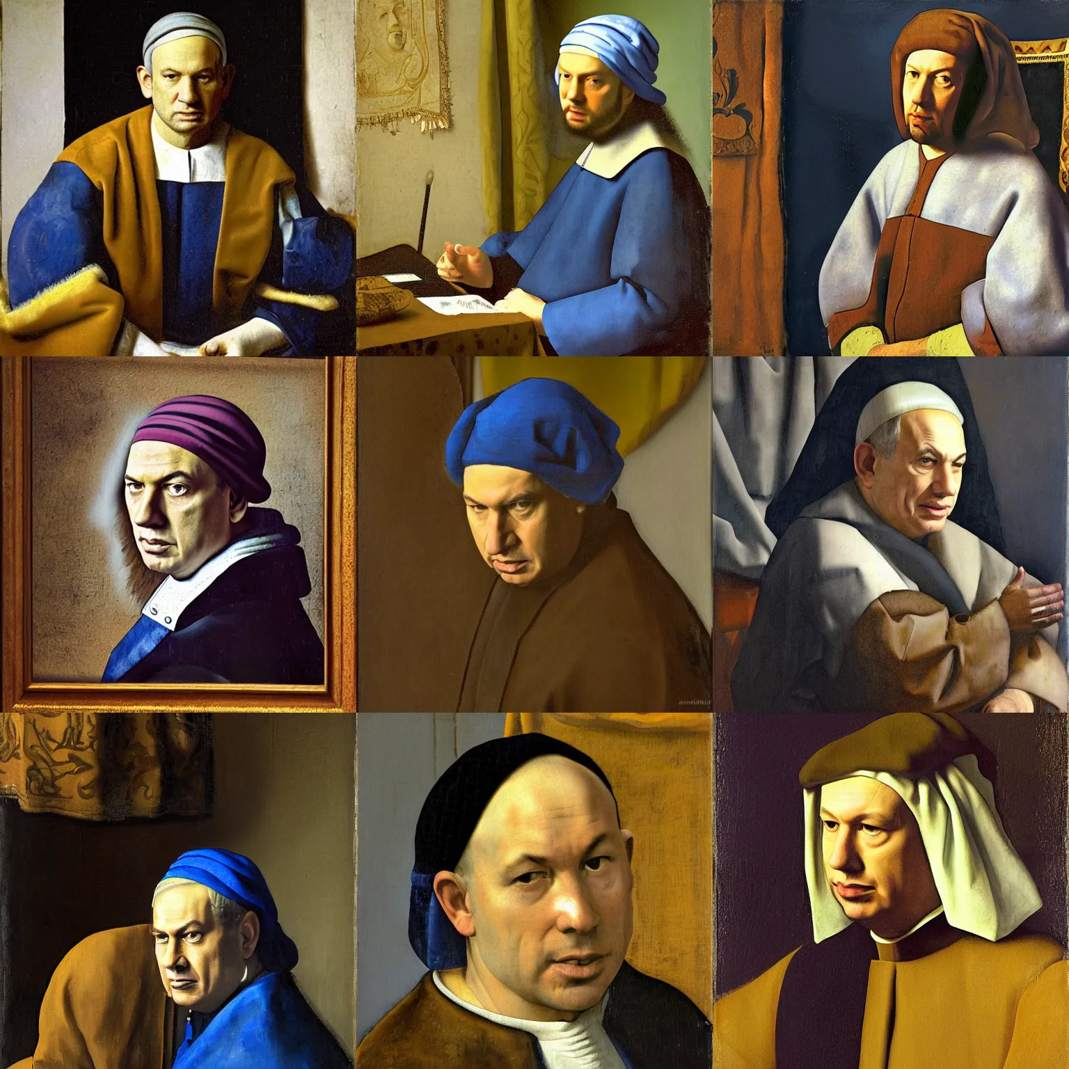 Prompt: bejamin netanyahu by johannes vermeer