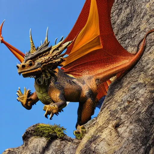 Prompt: a majestic dragon, hd, high quality stock photo