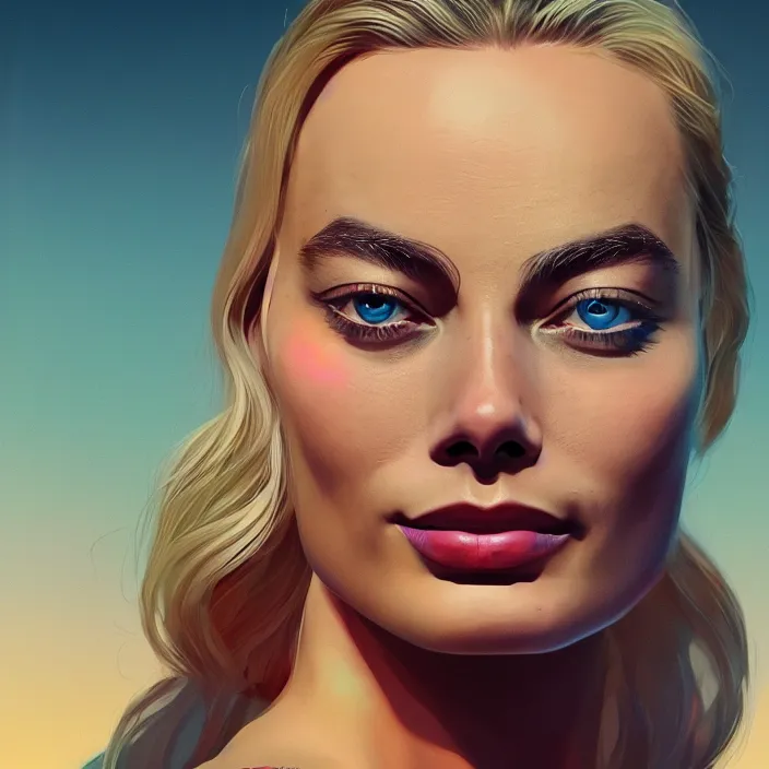 Prompt: portrait of margot robbie, iphone. intricate artwork. by tooth wu, wlop, beeple, dan mumford. octane render, trending on artstation, greg rutkowski very coherent symmetrical artwork. cinematic, hyper realism, high detail, octane render, 8 k, iridescent accents