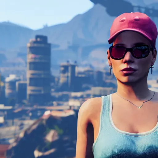 Image similar to Halsey in GTA V, 4k