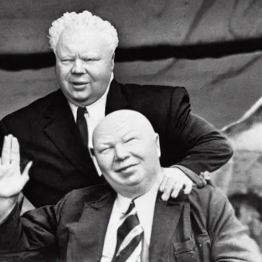 Prompt: photo of baron harkonnen with khrushchev's face