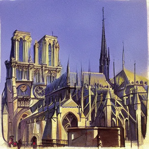 Image similar to realistic disney version of quasimodo walking the streets of 1 8 8 0 s paris, france. notre dame cathedral is in the background.