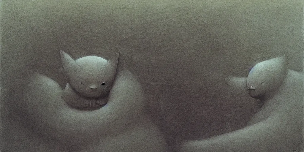 Prompt: ((Snorlax)) by Beksinski, Luis Royo