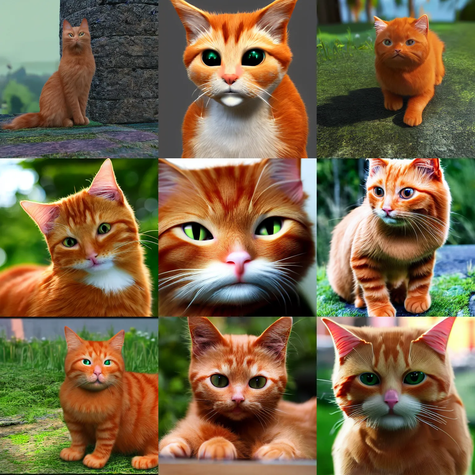 Prompt: ginger cat, unreal engine