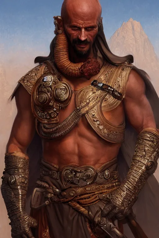 Image similar to ultra realistic illustration, a half man, half camel warrior from baldurs gate and diablo, intricate from baldurs gate, elegant, highly detailed, digital painting, artstation, concept art, smooth, sharp focus, illustration, art by artgerm and greg rutkowski and alphonse mucha