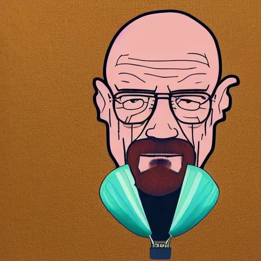 Prompt: walter white as a hot air balloon