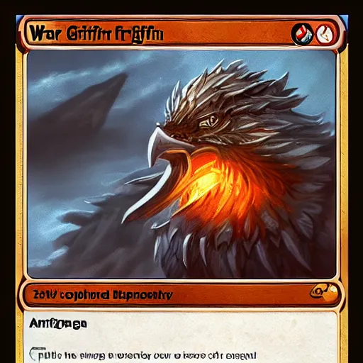 Image similar to war griffin, fantasy card game art, cinematic, Trending on artstation, artstationHD, artstationHQ, 4k, 8k