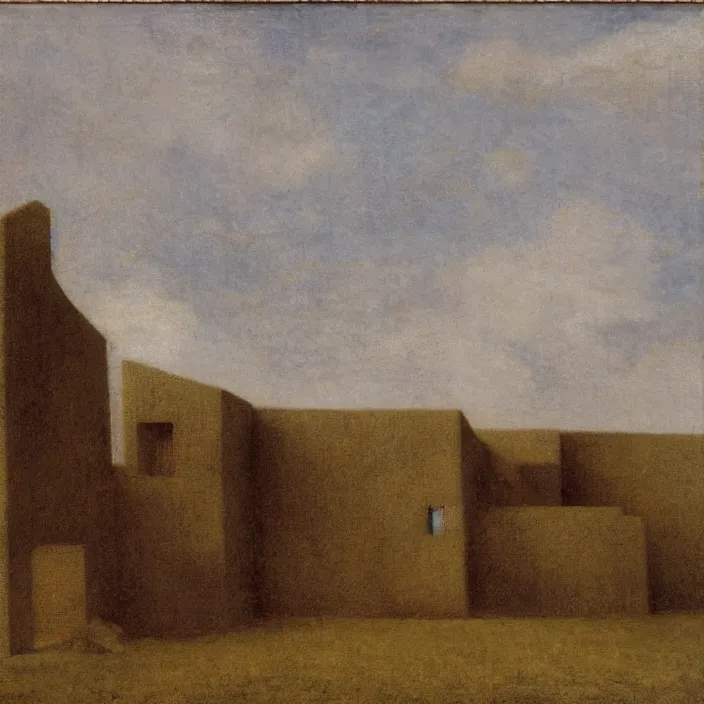 Prompt: a building in a landscape, by odd nerdrum