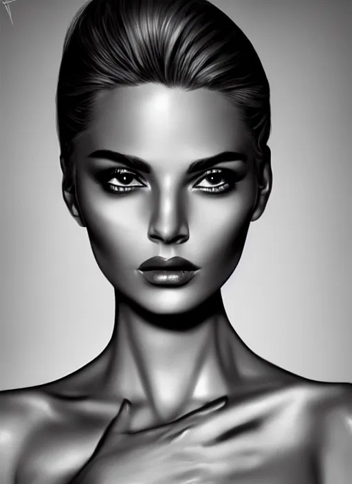 Prompt: a gorgeous female, photo by helmut newton, realistic, smooth face, perfect eyes, symmetrical, full body shot, wide angle, sharp focus, 8 k high definition, insanely detailed, intricate, elegant, art by artgerm