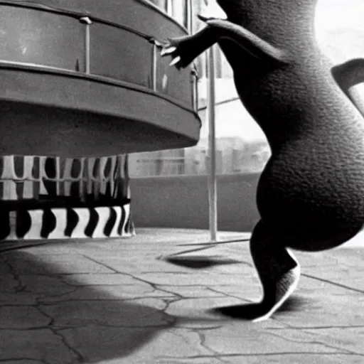 Prompt: a terrifying giant mouse, a still of attack of the 5 0 ft. woman ( 1 9 5 8 )