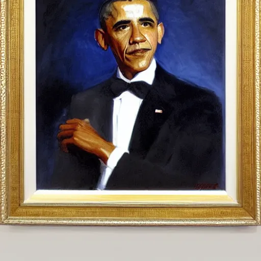 Image similar to john singer sargent painting of obama