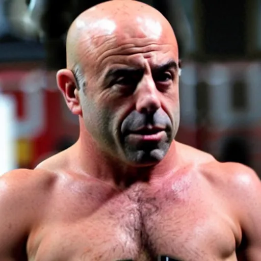 Image similar to joe rogan with super saiyan hair