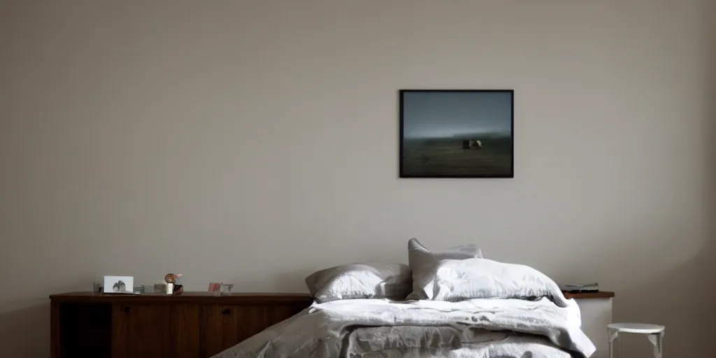 Image similar to a room wall with pictures on the wall in the artwork by tim eitel