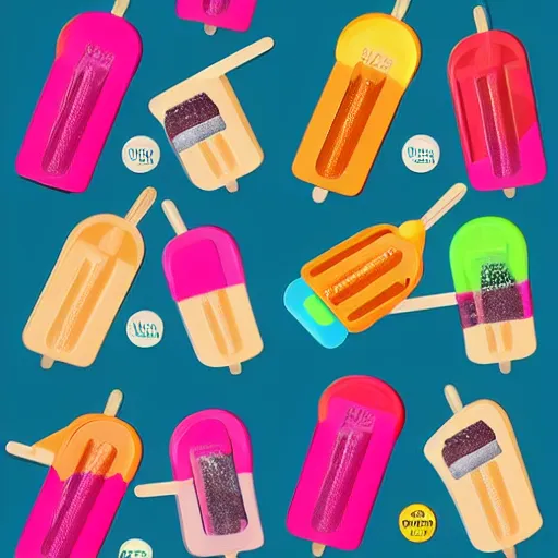 Image similar to yummy yummy popsicles product box design