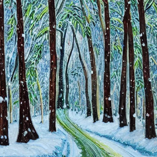 Image similar to lenhadores em uma floresta de arvores secas com pouca neve, pintura de brugel