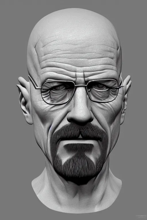 Image similar to Walter White Zbrush model, zbrush