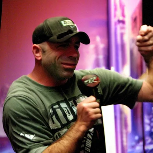 Image similar to joe rogan winning a halo 2 tournament, 2 0 0 6