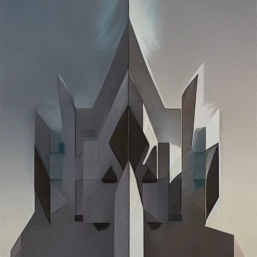 Image similar to architectural dream by peter eisenman in the style of peter mohrbacher