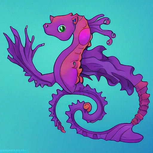 Prompt: a seahorse cat shapeshifter, furaffinity, trending on artstation