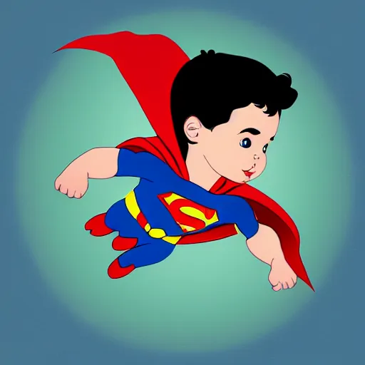 Image similar to baby superman