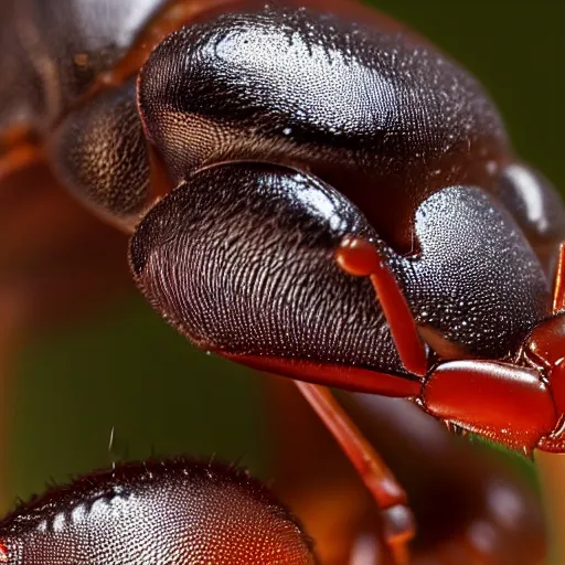 Image similar to A close-up view shot of an ant's head using Laowa 25mm at 5x magnification